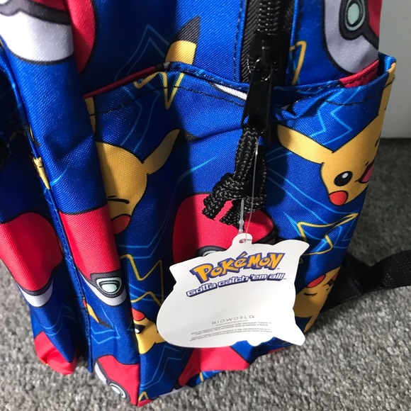 Pokémon Pikachu Pokeball print boys school backpack. - Picture 7 of 9